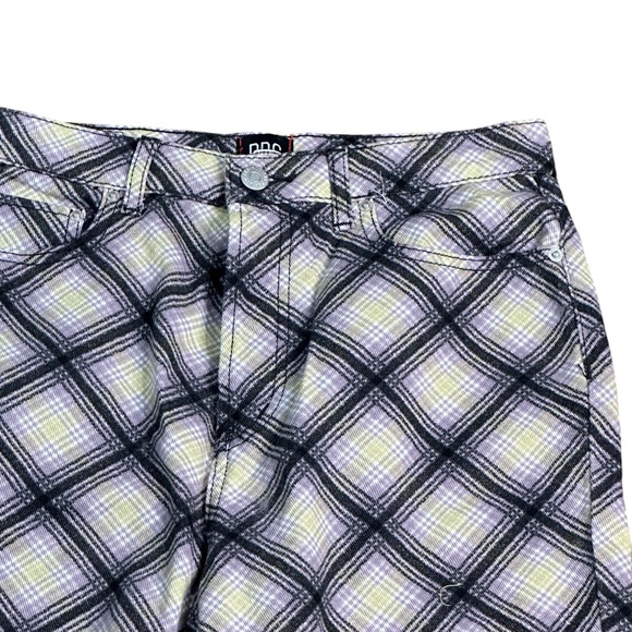 BDG Plaid Print Slim Straight Denim Jeans - Picture 6 of 11